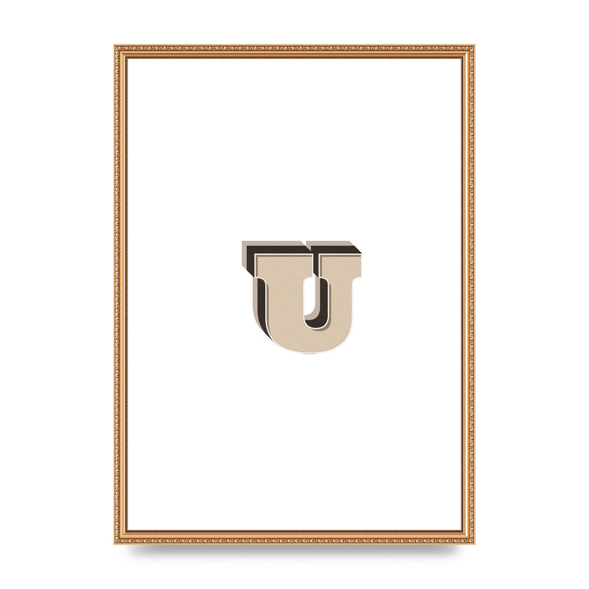 Alphabet Mix Match U" Art For The Home - A2 framed
