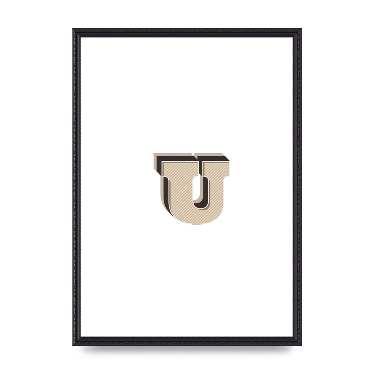 Alphabet Mix Match U" Art For The Home - A2 framed