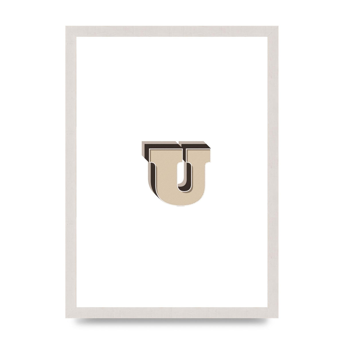 Alphabet Mix Match U" Art For The Home - A3 framed