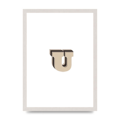 Alphabet Mix Match U" Art For The Home - A3 framed