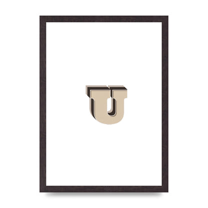 Alphabet Mix Match U" Art For The Home - A3 framed
