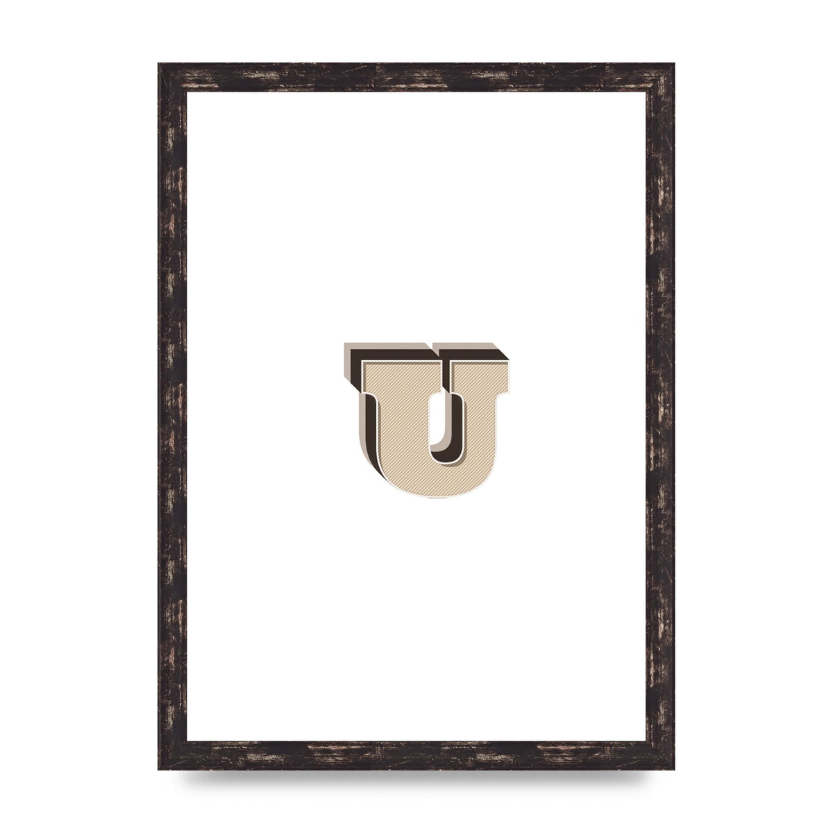 Alphabet Mix Match U" Art For The Home - A3 framed