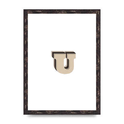 Alphabet Mix Match U" Art For The Home - A3 framed