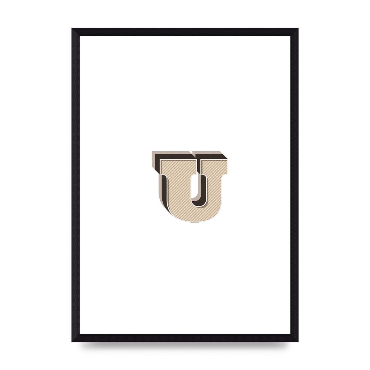 Alphabet Mix Match U" Art For The Home - A3 framed