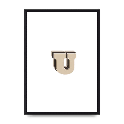 Alphabet Mix Match U" Art For The Home - A3 framed