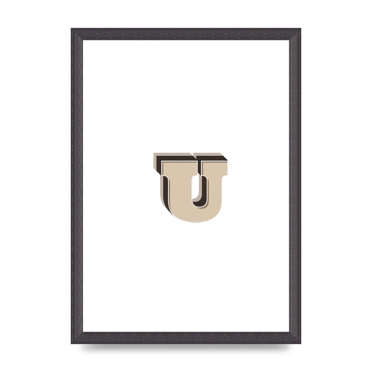Alphabet Mix Match U" Art For The Home - A3 framed