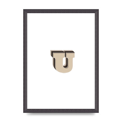 Alphabet Mix Match U" Art For The Home - A3 framed