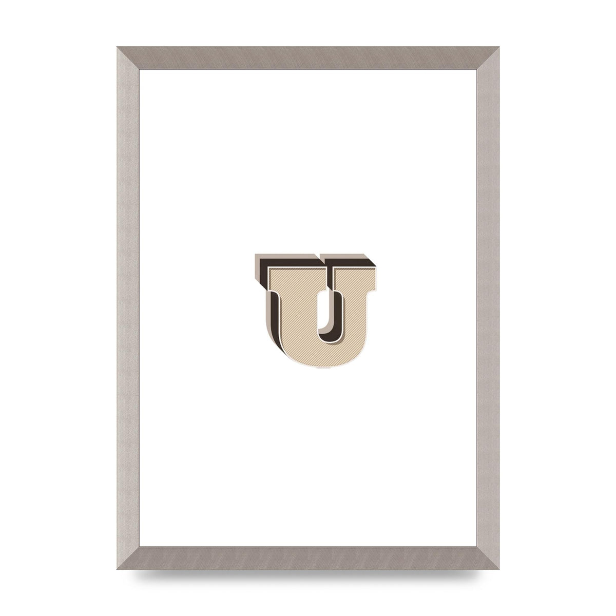 Alphabet Mix Match U" Art For The Home - A3 framed