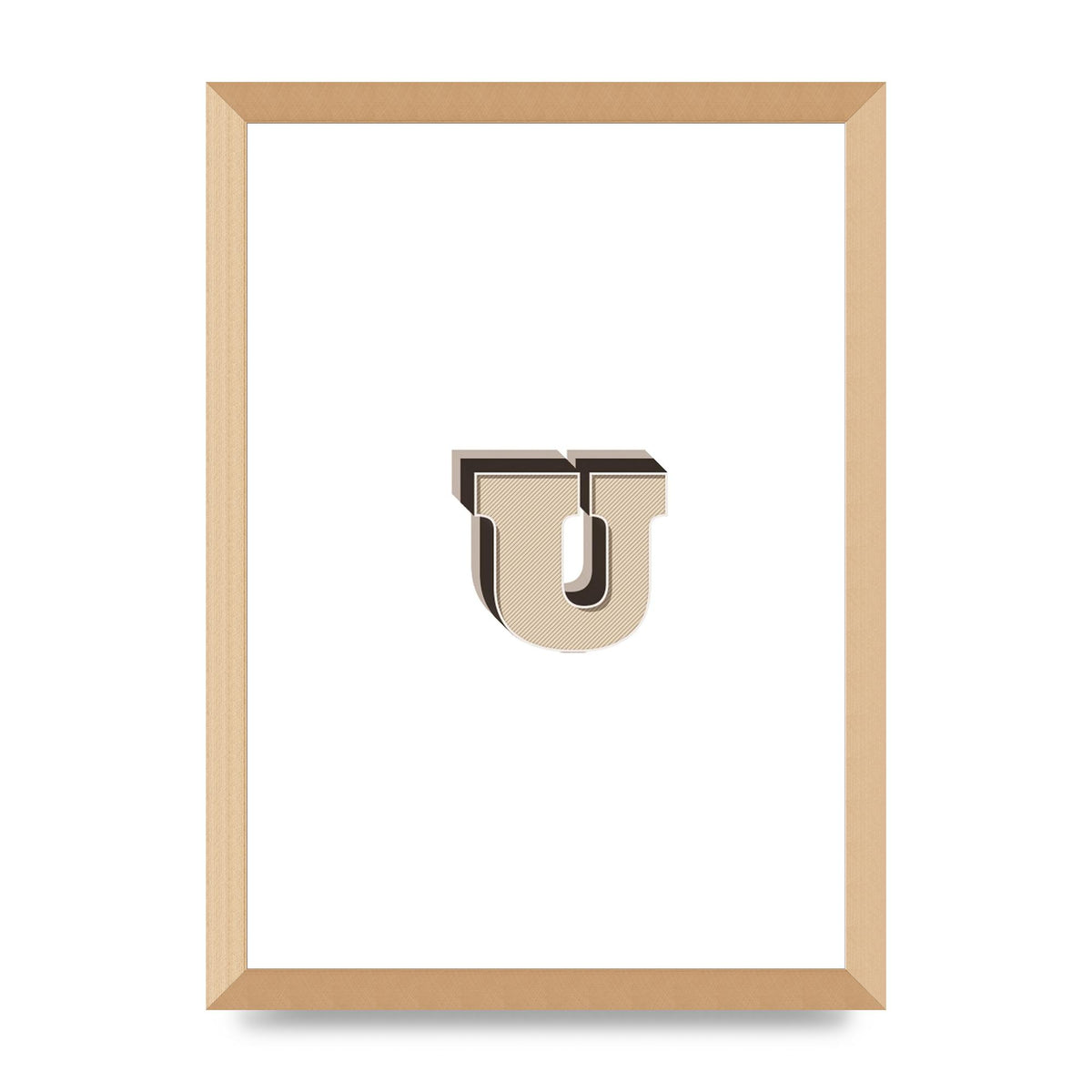 Alphabet Mix Match U" Art For The Home - A3 framed