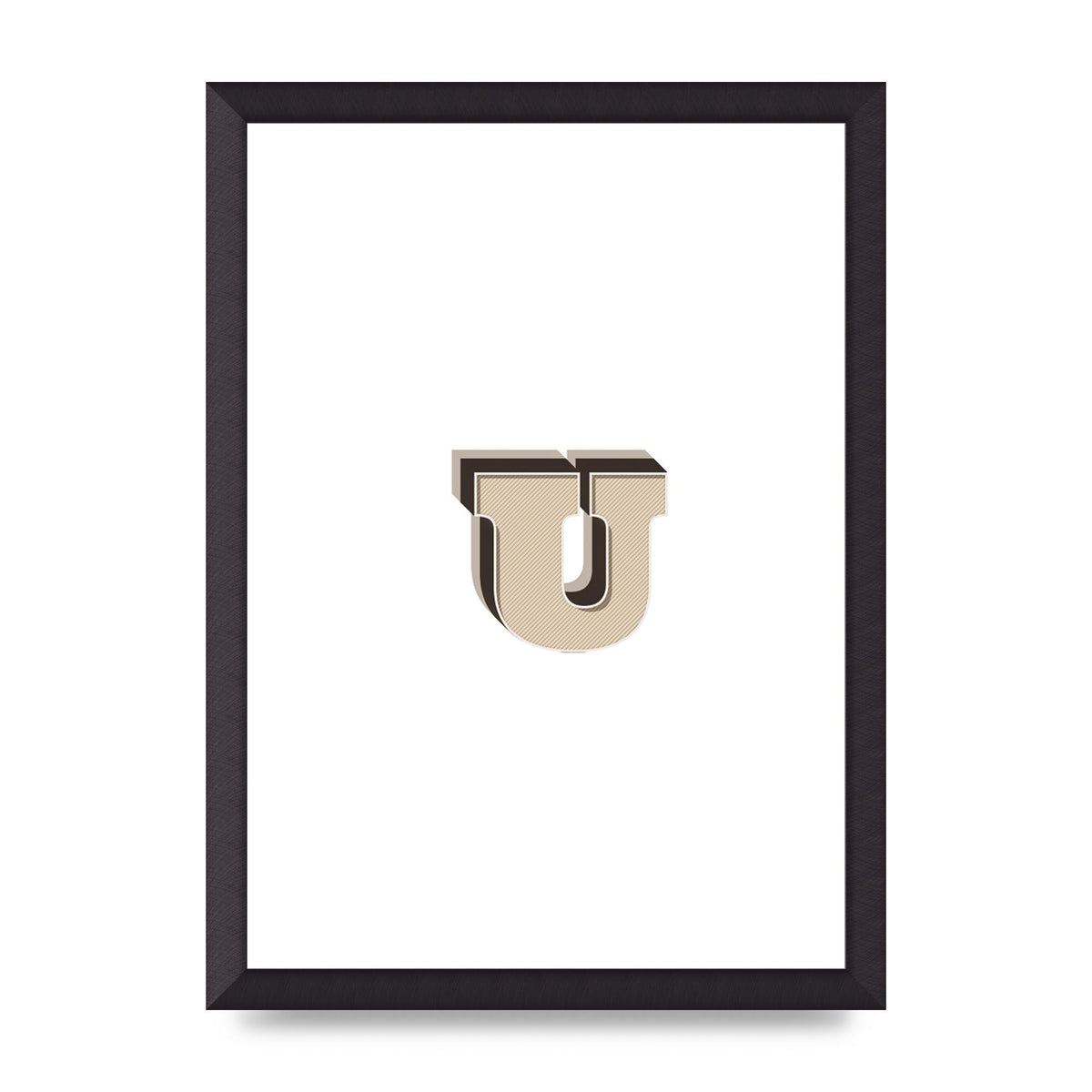 Alphabet Mix Match U" Art For The Home - A3 framed