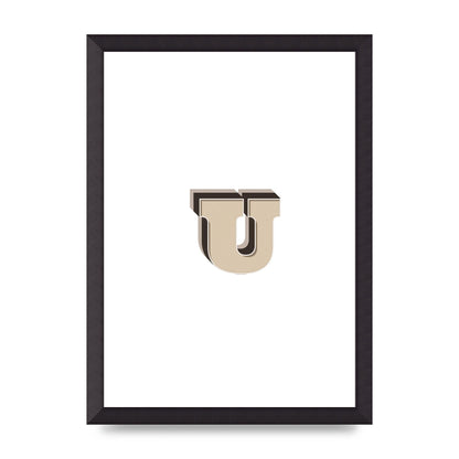 Alphabet Mix Match U" Art For The Home - A3 framed