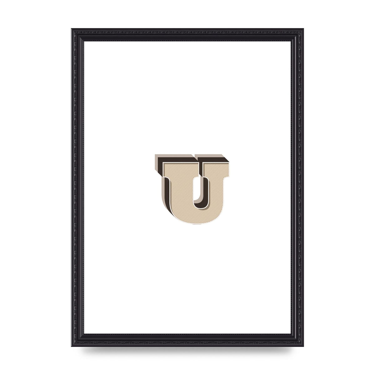 Alphabet Mix Match U" Art For The Home - A3 framed