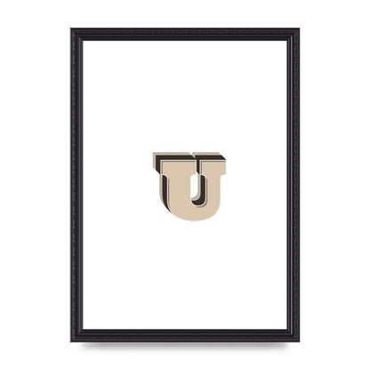 Alphabet Mix Match U" Art For The Home - A3 framed
