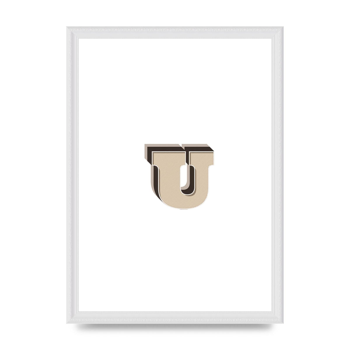 Alphabet Mix Match U" Art For The Home - A3 framed