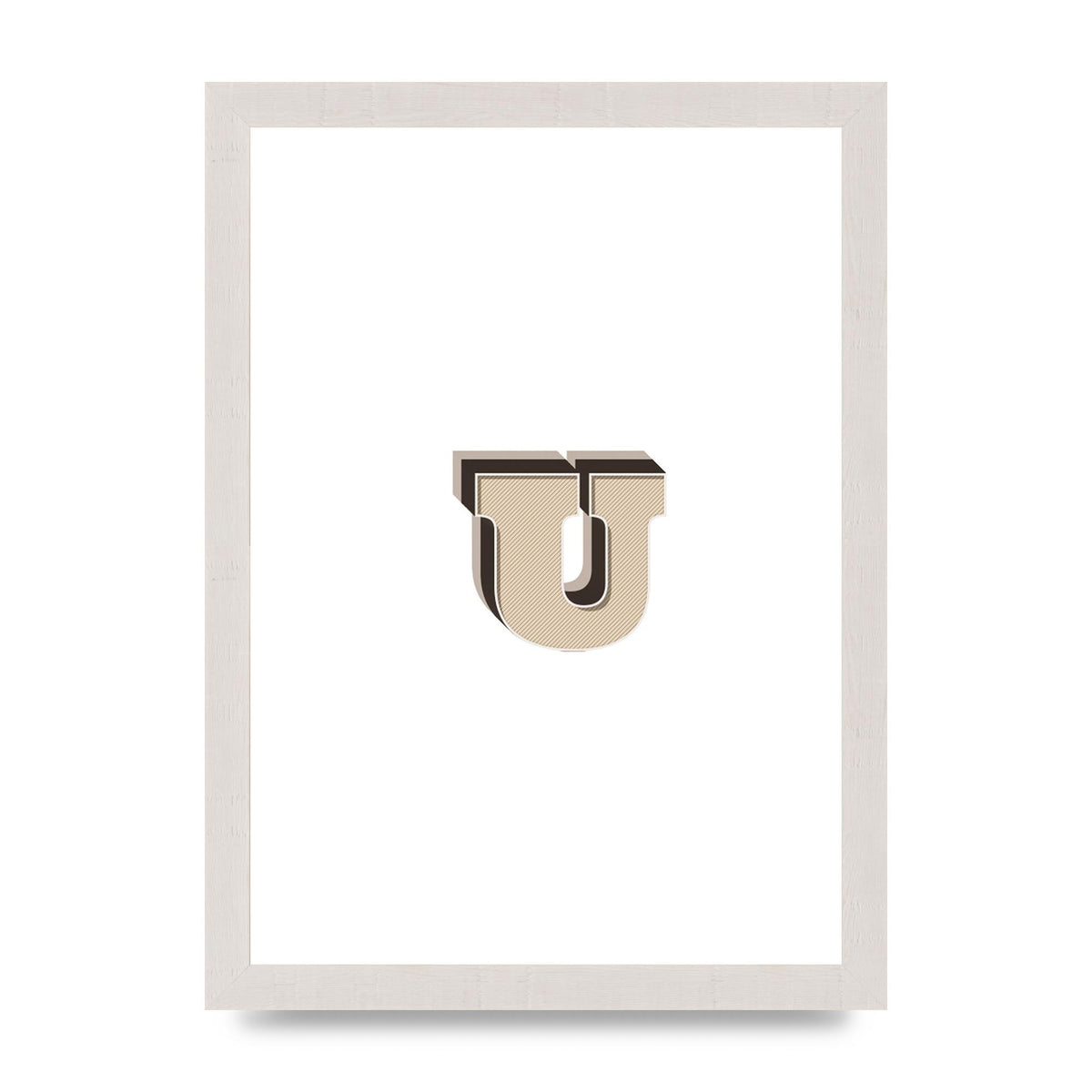 Alphabet Mix Match U" Art For The Home - A4 framed