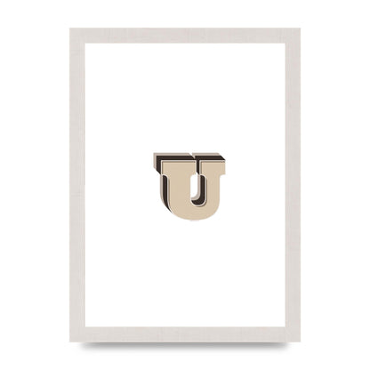 Alphabet Mix Match U" Art For The Home - A4 framed