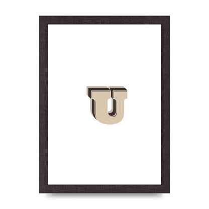 Alphabet Mix Match U" Art For The Home - A4 framed
