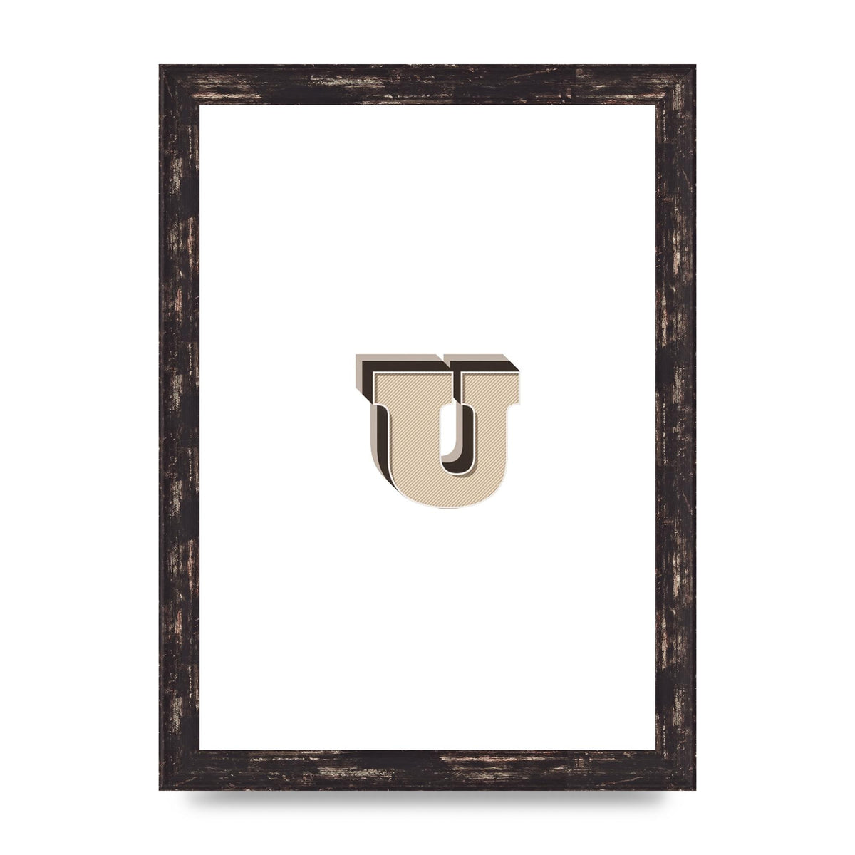 Alphabet Mix Match U" Art For The Home - A4 framed