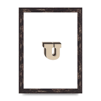Alphabet Mix Match U" Art For The Home - A4 framed