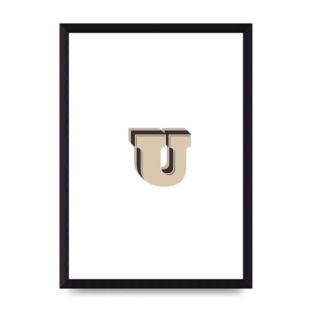 Alphabet Mix Match U" Art For The Home - A4 framed