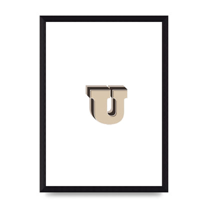Alphabet Mix Match U" Art For The Home - A4 framed