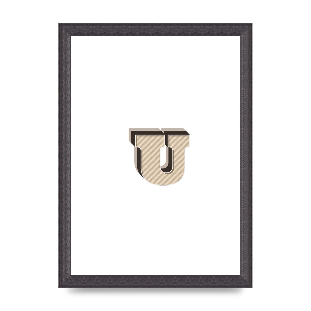 Alphabet Mix Match U" Art For The Home - A4 framed