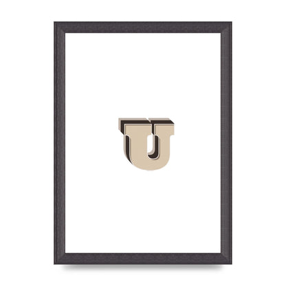 Alphabet Mix Match U" Art For The Home - A4 framed