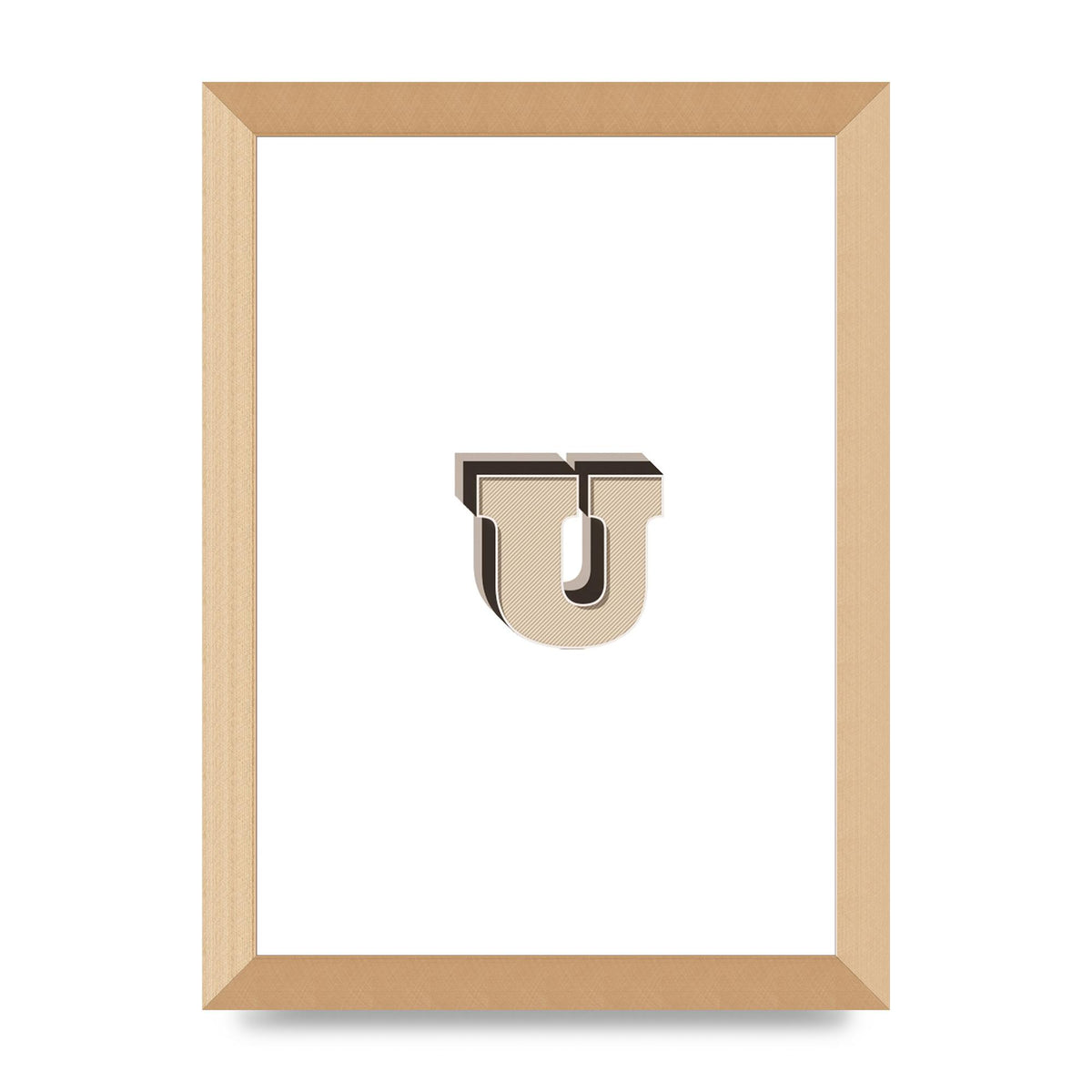 Alphabet Mix Match U" Art For The Home - A4 framed