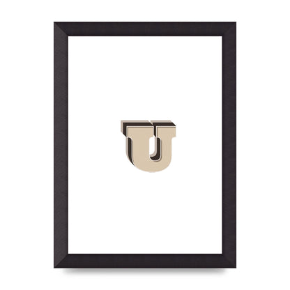 Alphabet Mix Match U" Art For The Home - A4 framed