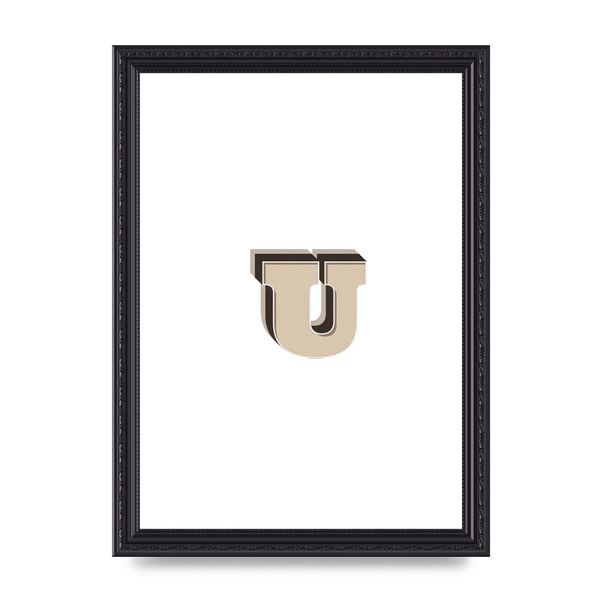 Alphabet Mix Match U" Art For The Home - A4 framed