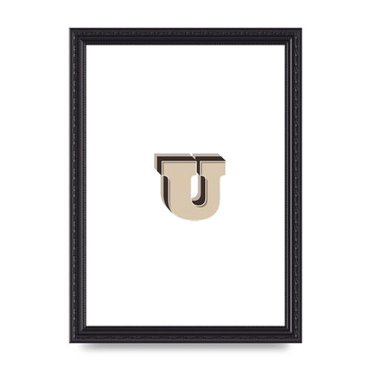 Alphabet Mix Match U" Art For The Home - A4 framed