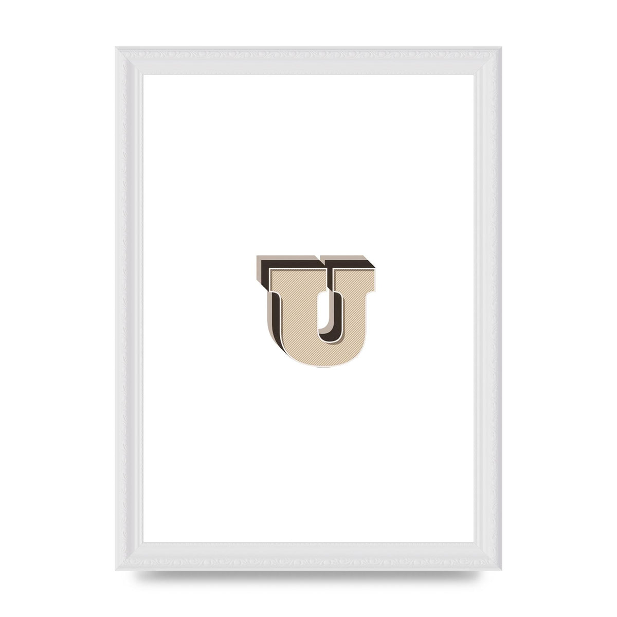 Alphabet Mix Match U" Art For The Home - A4 framed