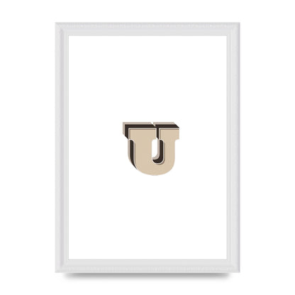 Alphabet Mix Match U" Art For The Home - A4 framed