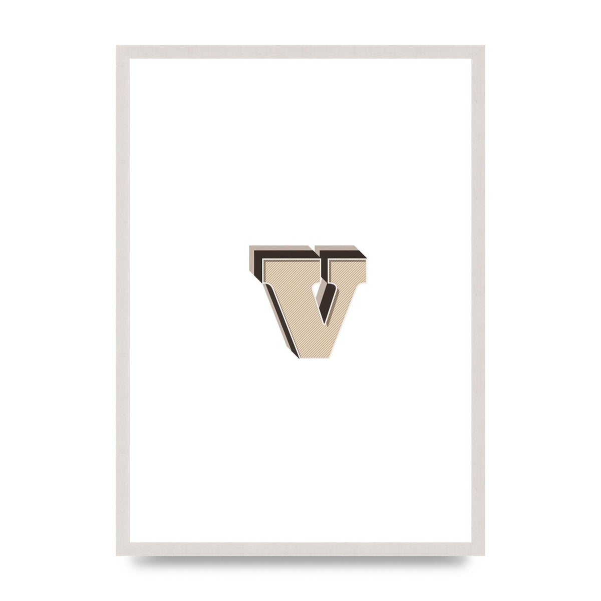 Alphabet Mix Match V" Printed Poster - A2 framed