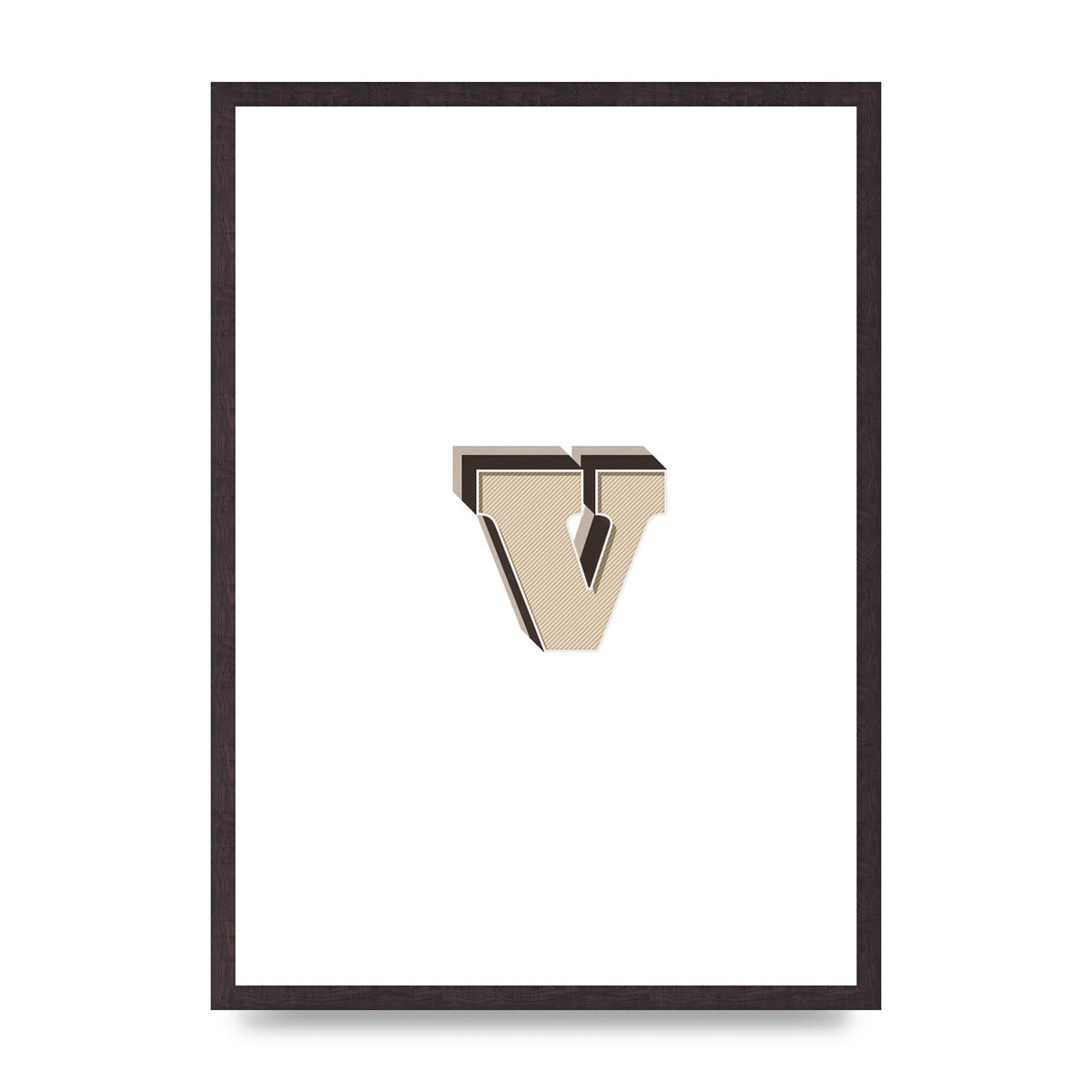 Alphabet Mix Match V" Printed Poster - A2 framed