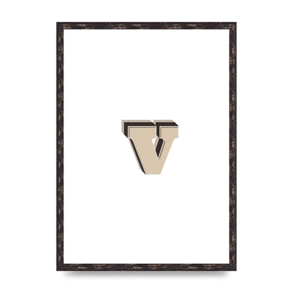 Alphabet Mix Match V" Printed Poster - A2 framed