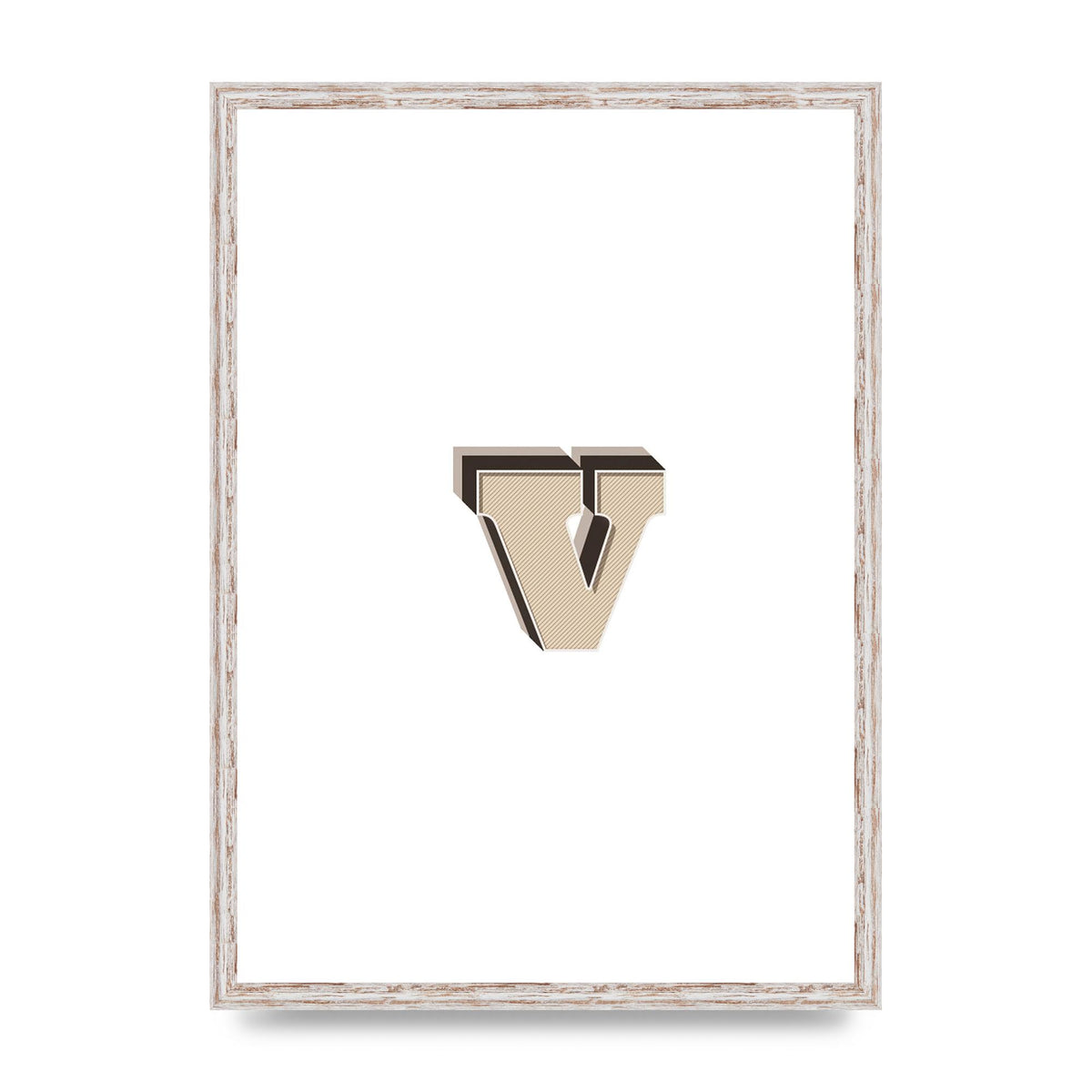 Alphabet Mix Match V" Printed Poster - A2 framed