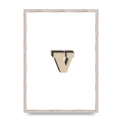 Alphabet Mix Match V" Printed Poster - A2 framed
