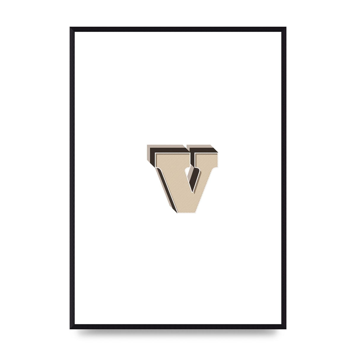 Alphabet Mix Match V" Printed Poster - A2 framed