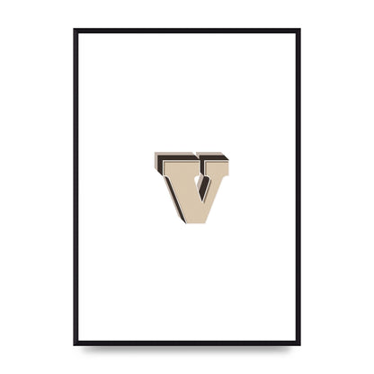 Alphabet Mix Match V" Printed Poster - A2 framed
