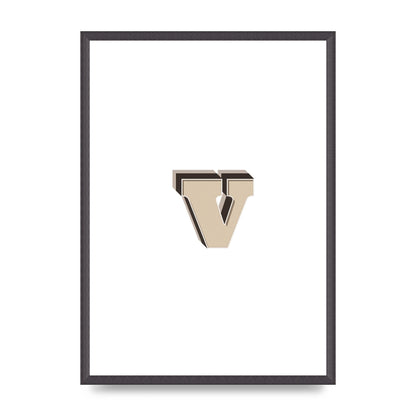 Alphabet Mix Match V" Printed Poster - A2 framed