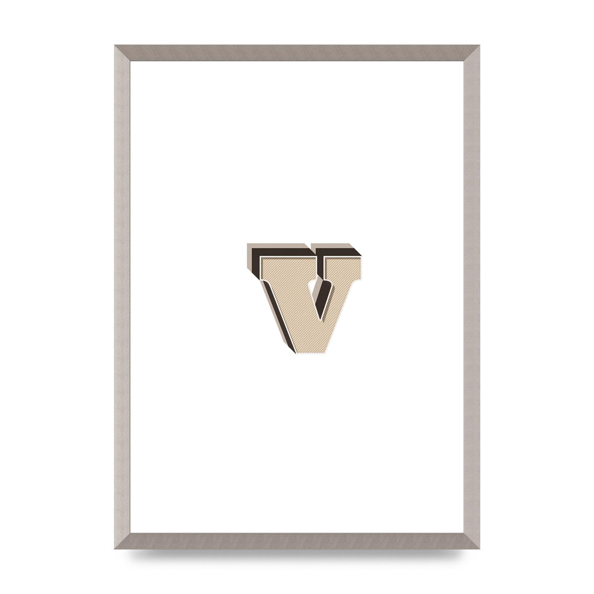 Alphabet Mix Match V" Printed Poster - A2 framed