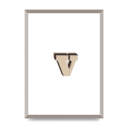 Alphabet Mix Match V" Printed Poster - A2 framed