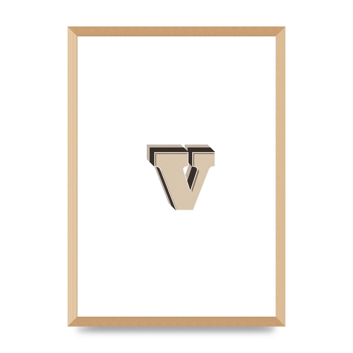 Alphabet Mix Match V" Printed Poster - A2 framed