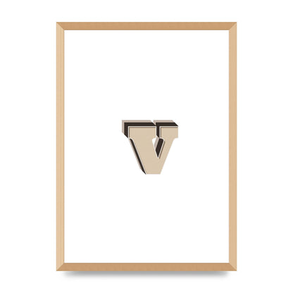 Alphabet Mix Match V" Printed Poster - A2 framed