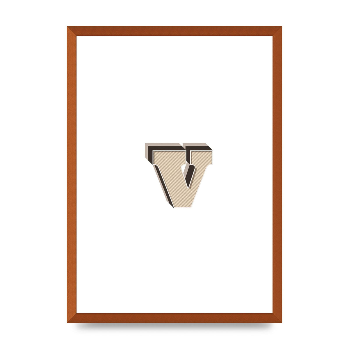 Alphabet Mix Match V" Printed Poster - A2 framed