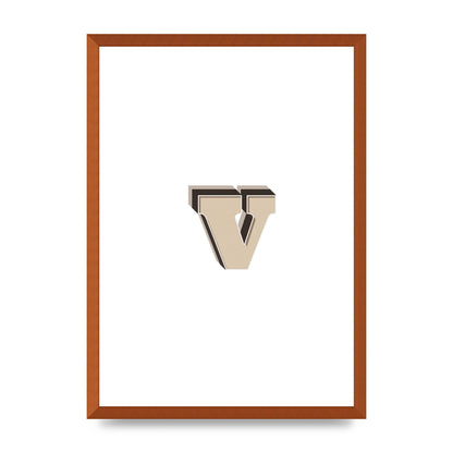 Alphabet Mix Match V" Printed Poster - A2 framed