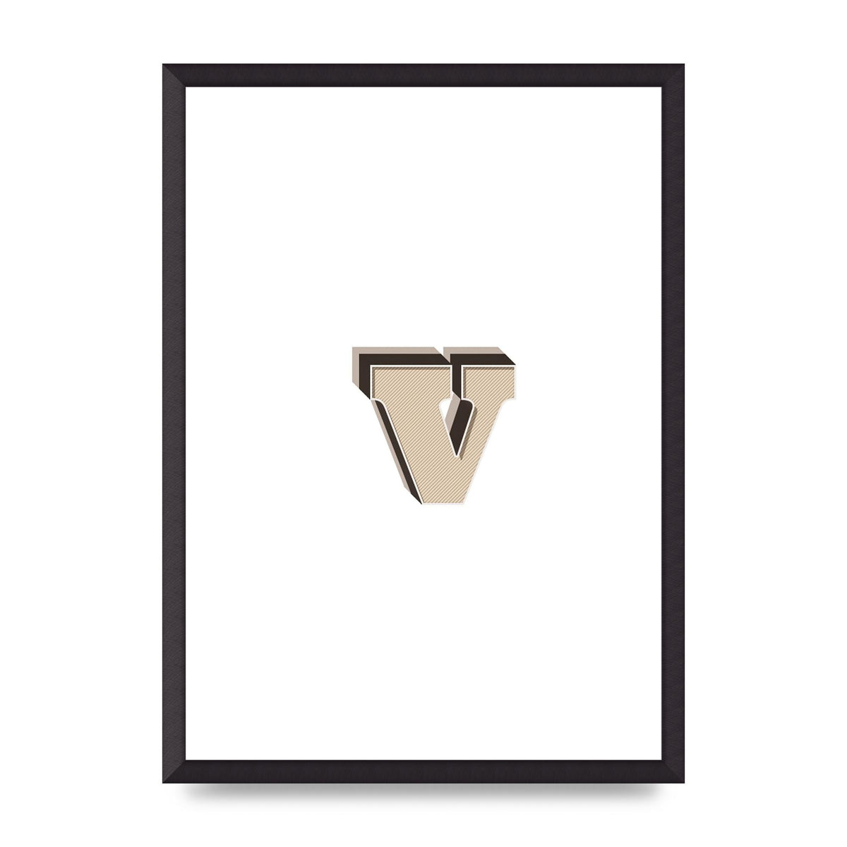 Alphabet Mix Match V" Printed Poster - A2 framed