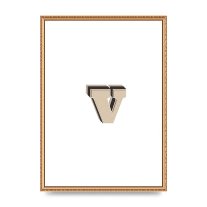 Alphabet Mix Match V" Printed Poster - A2 framed
