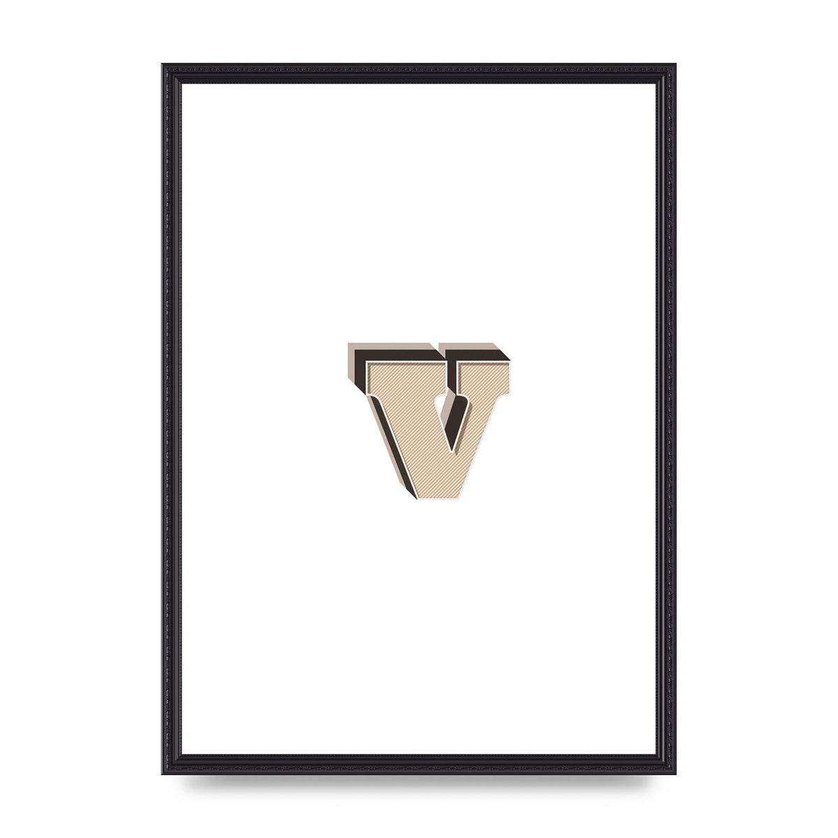 Alphabet Mix Match V" Printed Poster - A2 framed